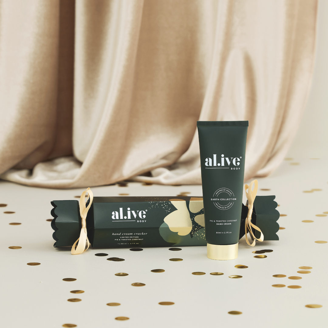 Christmas Hand Cream Cracker Fig & Toasted Chestnut | al.ive body